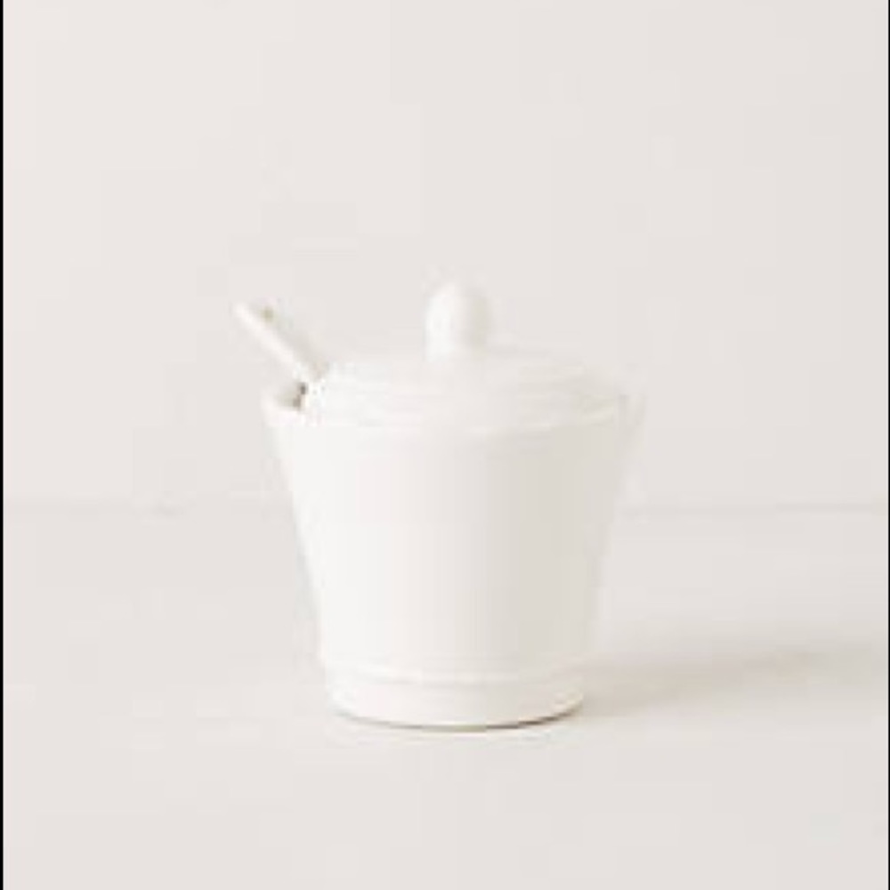 Anthropologie Sugar and Creamer white